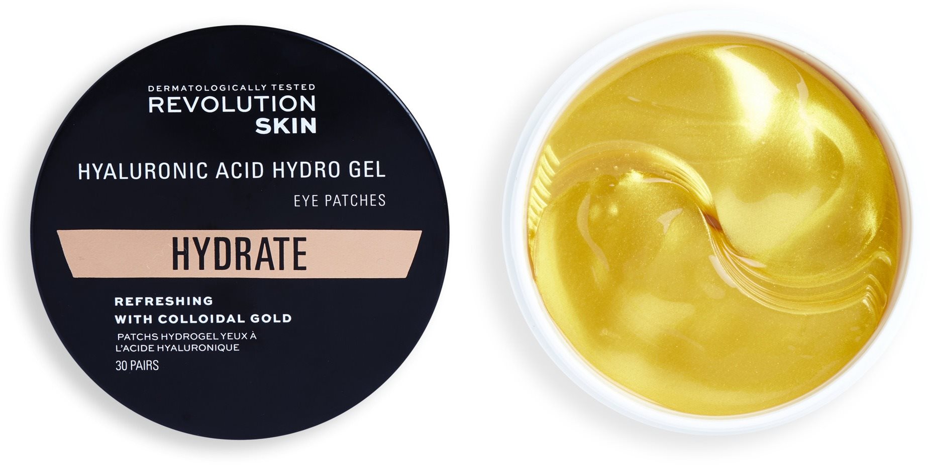 REVOLUTION SKINCARE Gold Eye Hydrogel Hydrating Eye Patches with Colloidal Gold 60 db