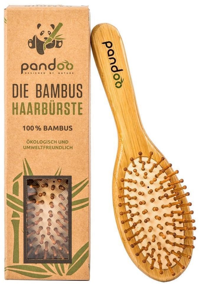 PANDOO Bambusz hajkefe természetes sörtékkel
