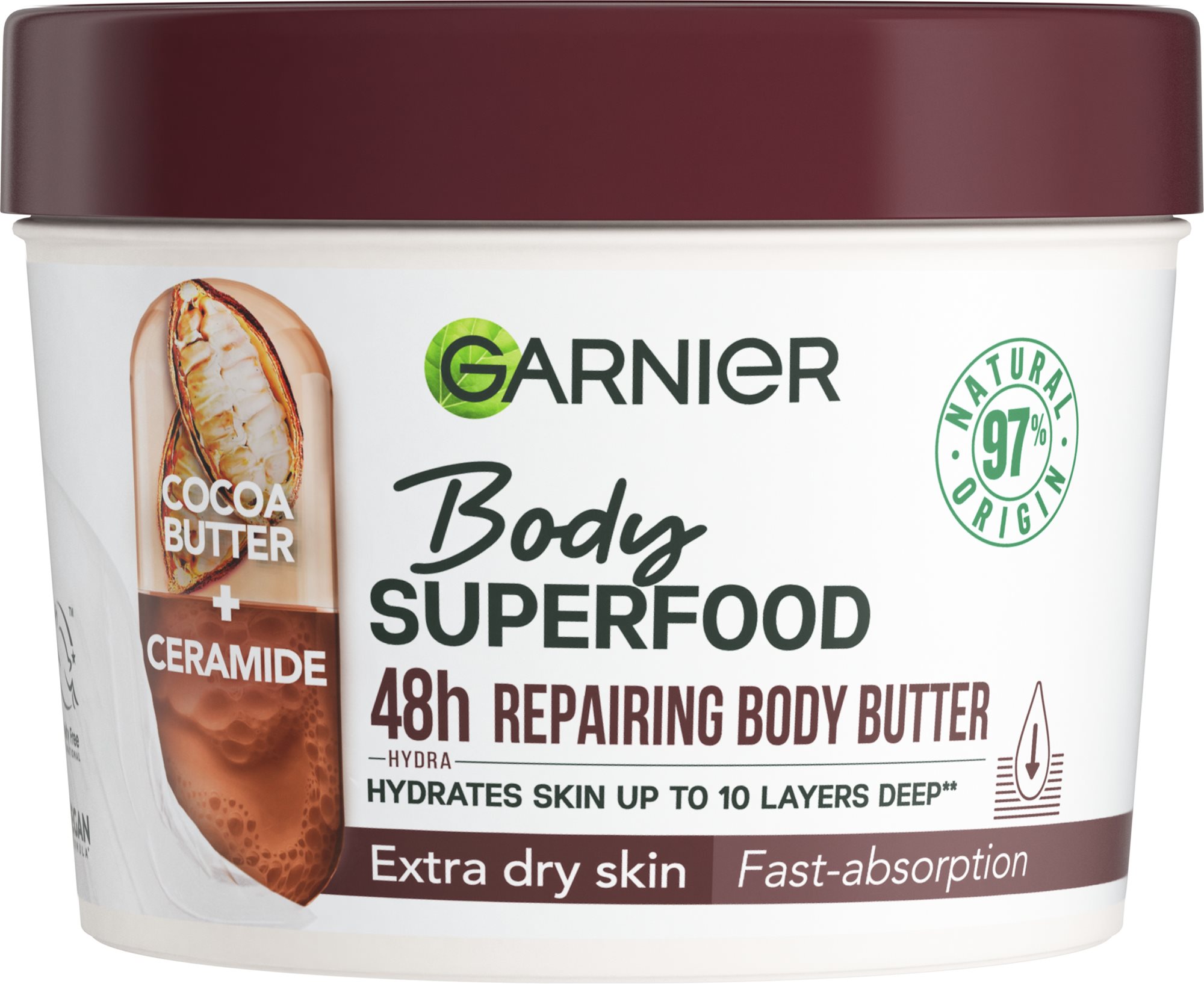 GARNIER Body Superfood testvaj kakaóval 380 ml