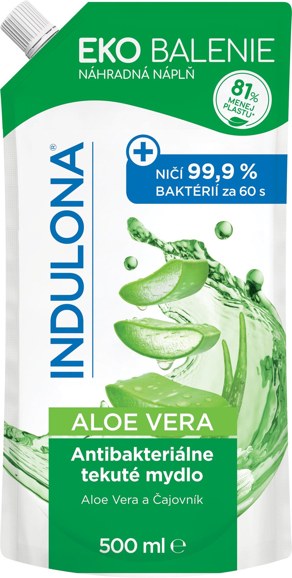 INDULONA Aloe Vera Antibakteriális folyékony szappan utántöltő 500 ml