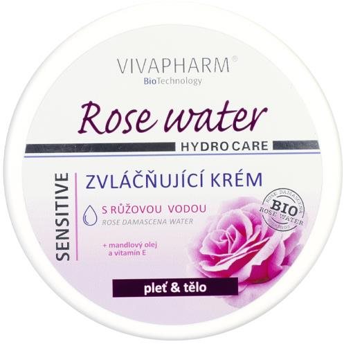 VIVACO Vivapharm Rose Water Zvláčňující krém s růžovou vodou 200 ml