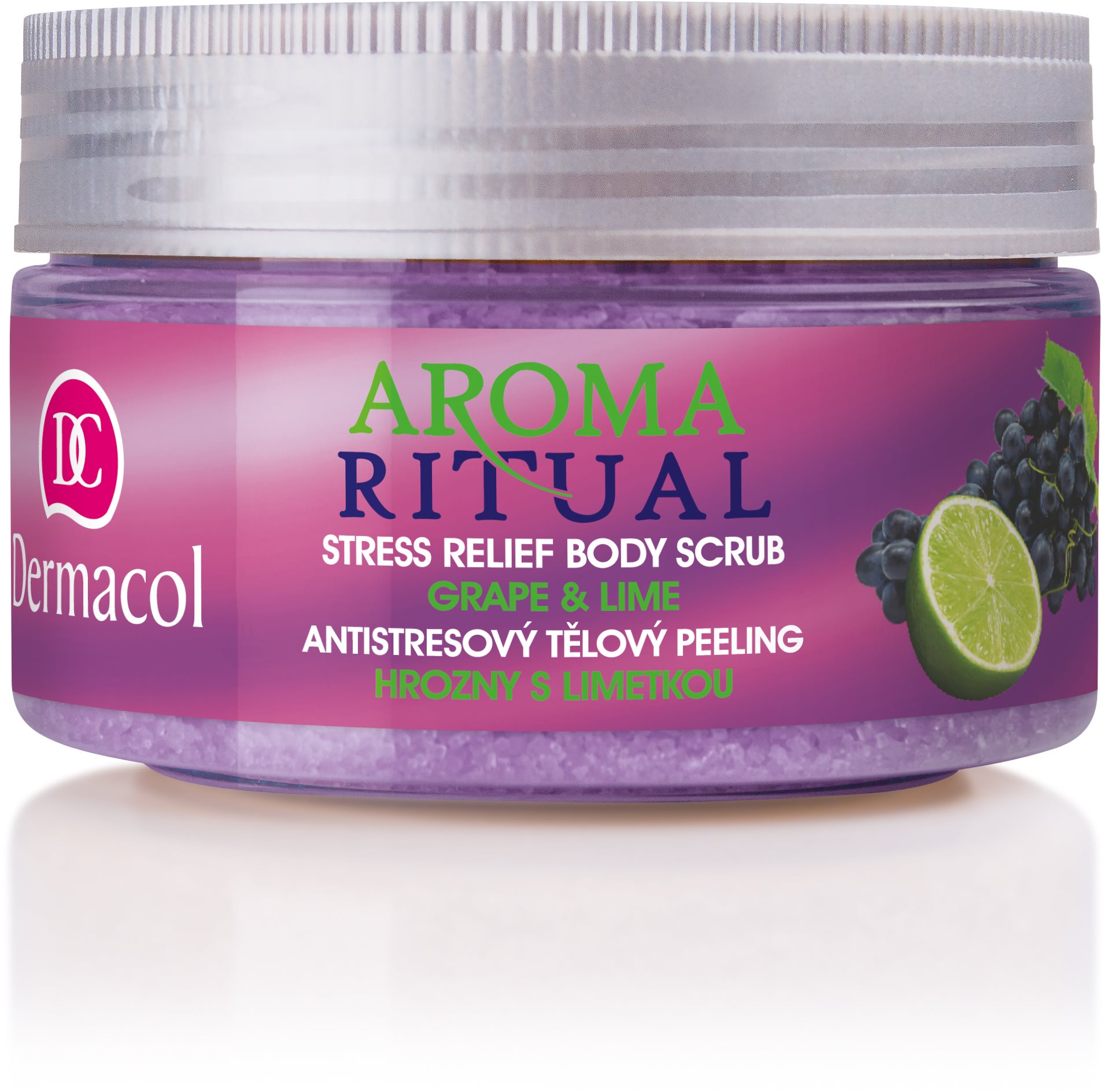 DERMACOL Aroma Ritual Grape & Lime Stress Relief Body Scrub 200 g