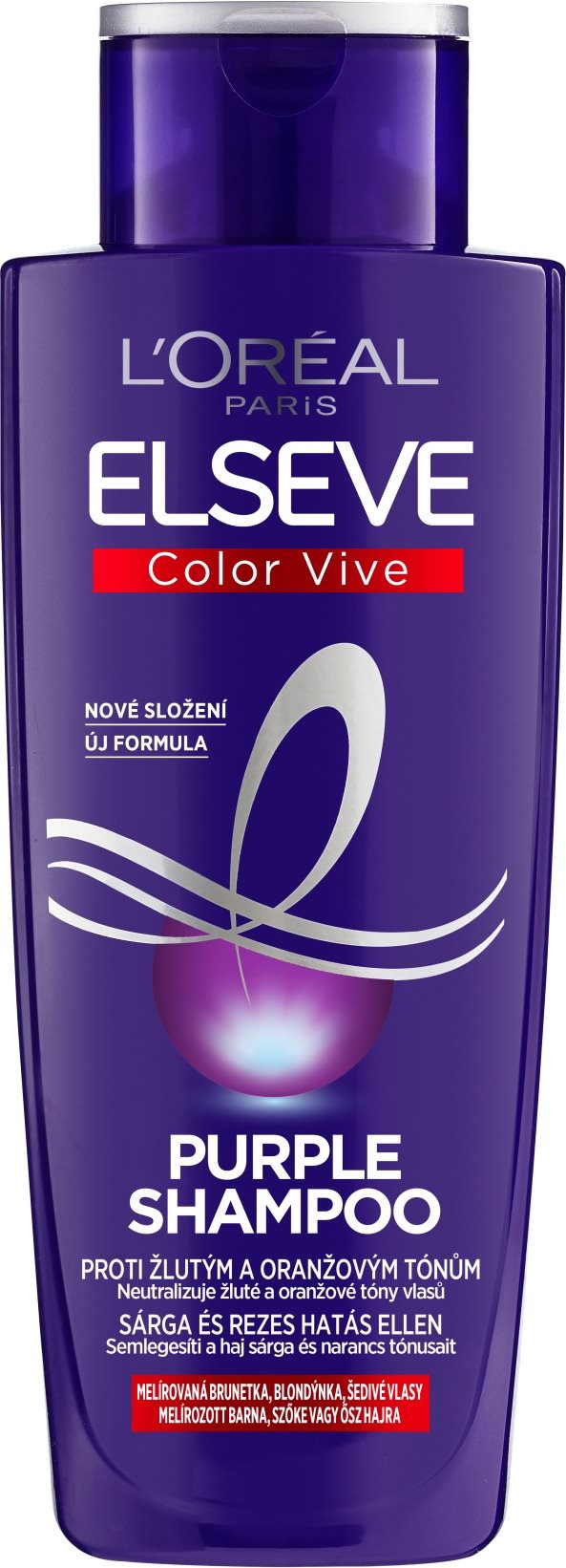 Sampon ősz hajra L'ORÉAL PARIS Elseve Color Vive Purple Shampoo 200 ml