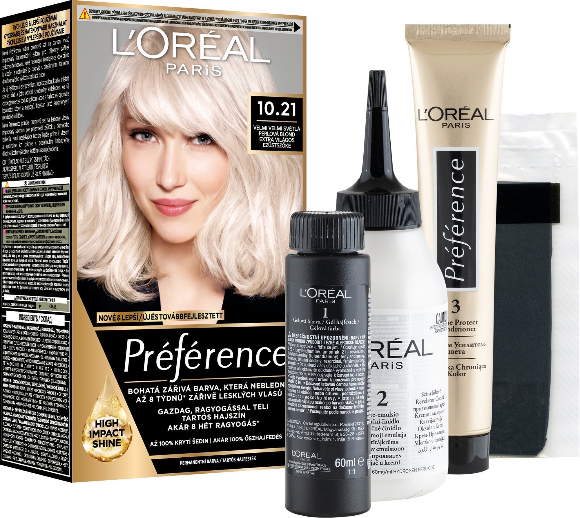 ĽORÉAL PARIS Préférence 10.21 Stockholm Világos ezüstszőke 174 ml