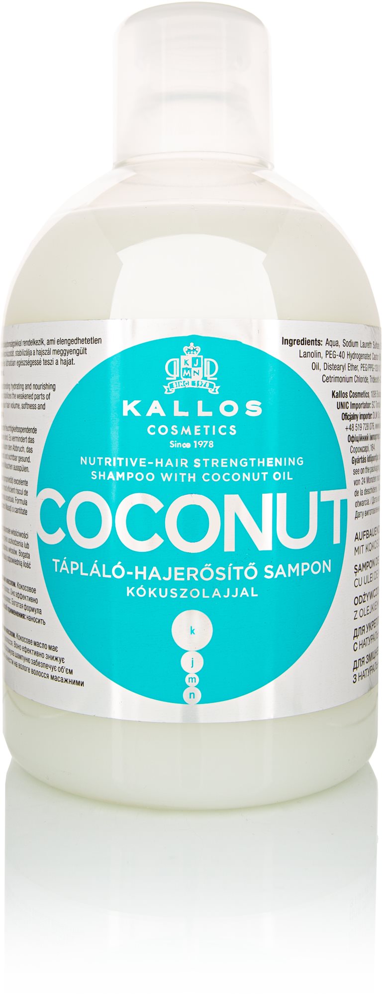 KALLOS KJMN Coconut Strengthening Shampoo 1000 ml