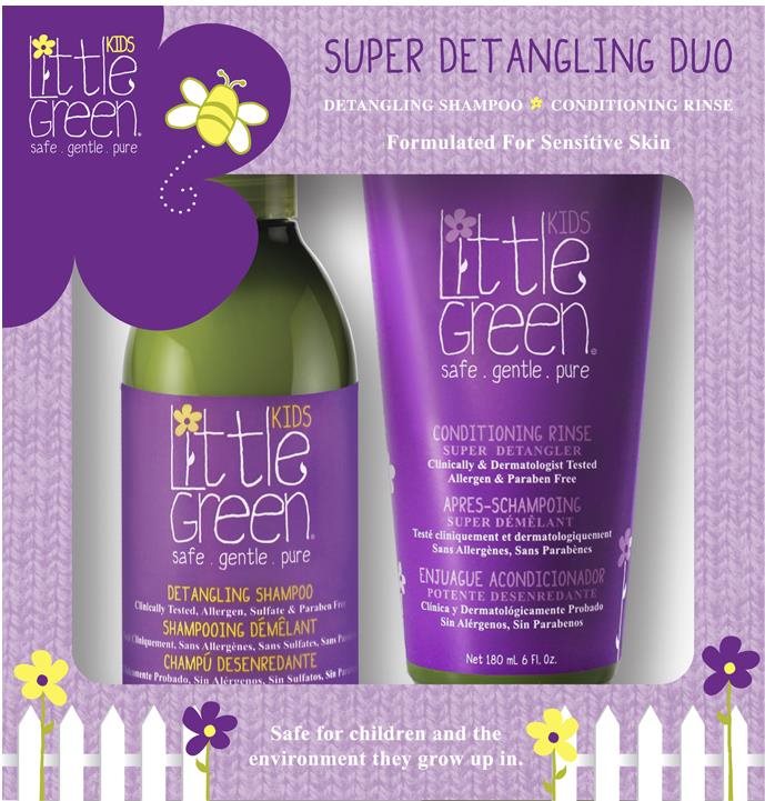 LITTLE GREEN Kids Super Detangling Duo Box ajándékcsomag gyermekeknek 3+