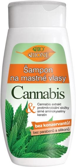 BIONE COSMETICS Bio Cannabis Sampon zsíros hajra 260 ml