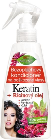 BIONE COSMETICS Bio Keratin + Ricinusolaj Öblítésmentes kondicionáló 260 ml