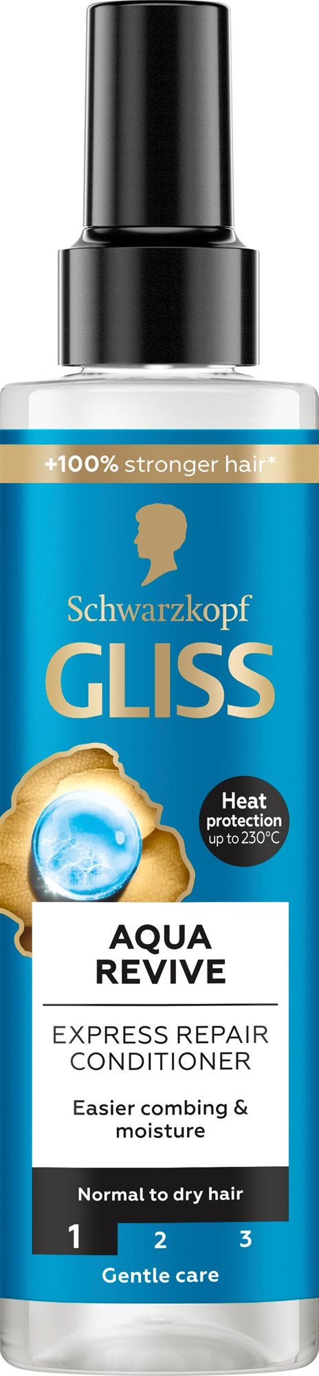 SCHWARZKOPF GLISS Express Aqua Revive Hidratáló hajbalzsam 200 ml