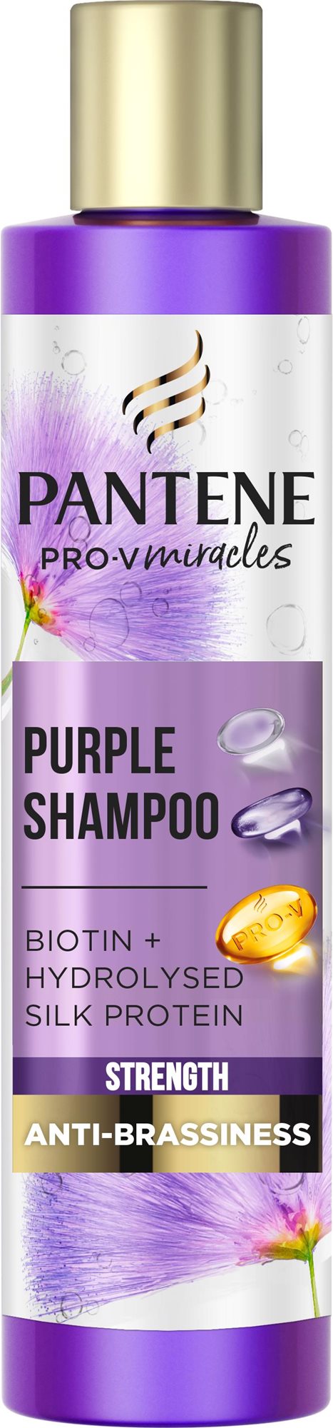 PANTENE Pro-V Miracles Strength & Anti-Brassiness Hajsampon lila 225 ml