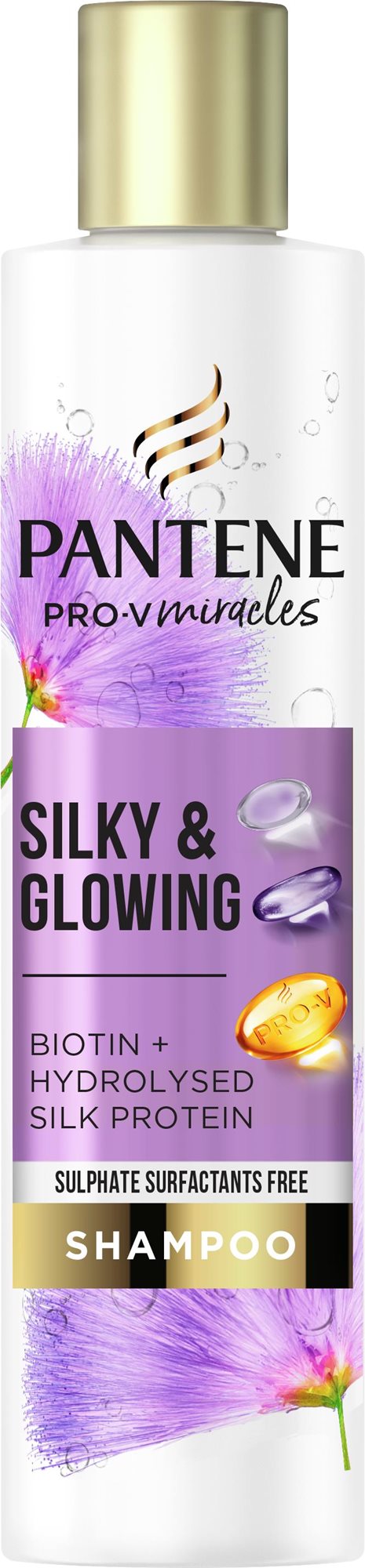 PANTENE Pro-V Miracles Silky & Glowing Szulfátmentes hajsampon 225 ml