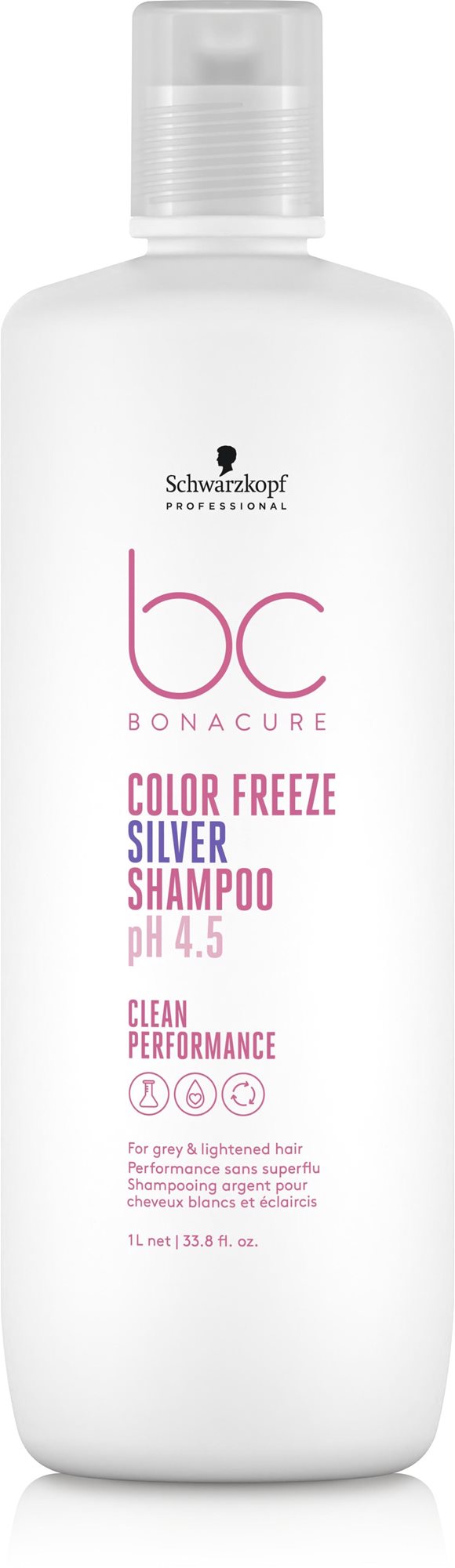 SCHWARZKOPF Professional BC Bonacure Clean Balance Color Freeze sampon ezüst reflexekkel 1000 ml