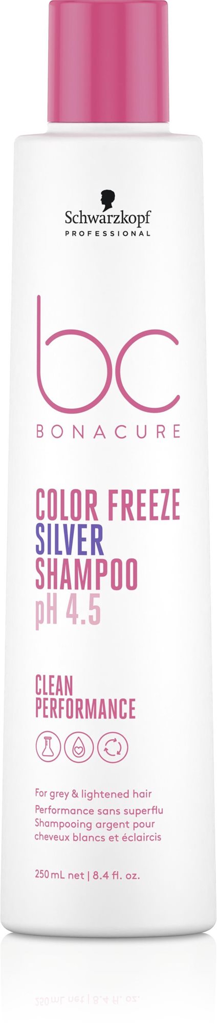SCHWARZKOPF Professional BC Bonacure Clean Balance Color Freeze sampon ezüst reflexekkel 250 ml