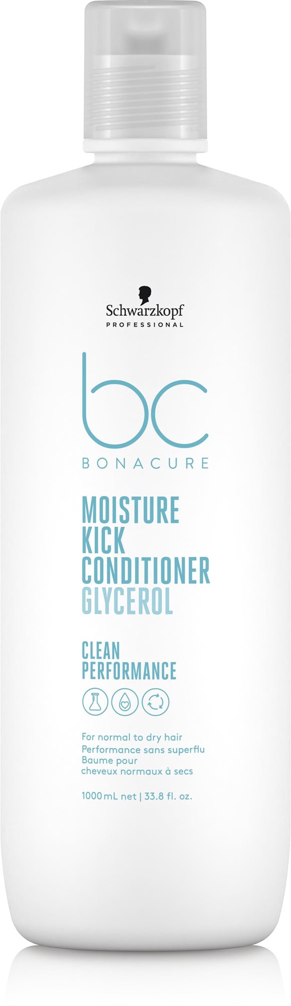 SCHWARZKOPF Professional BC Bonacure Clean Balance Moisture Kick Hajbalzsam 1000 ml