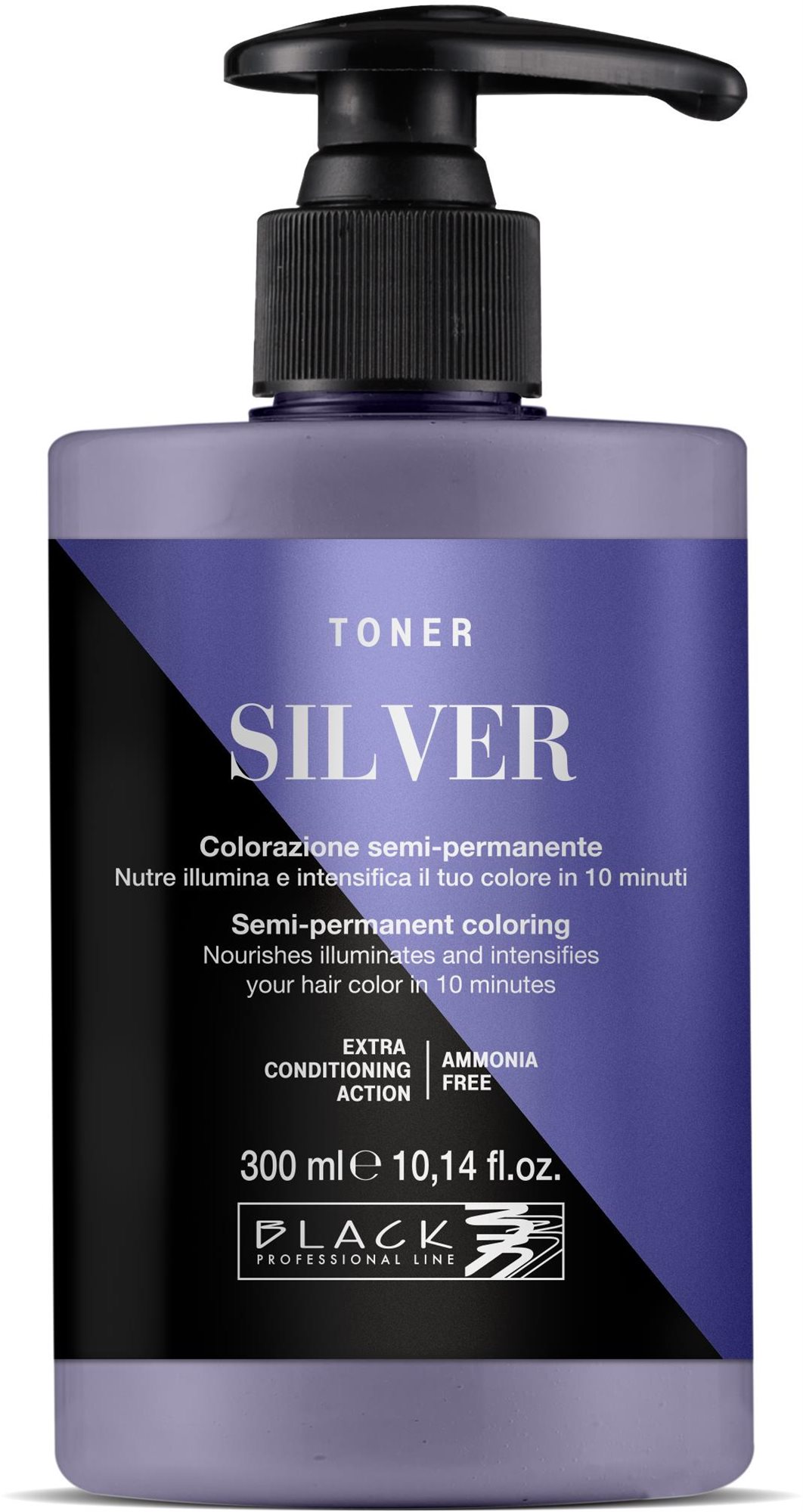BLACK PROFESSIONAL Barevný toner na vlasy Silver 300 ml