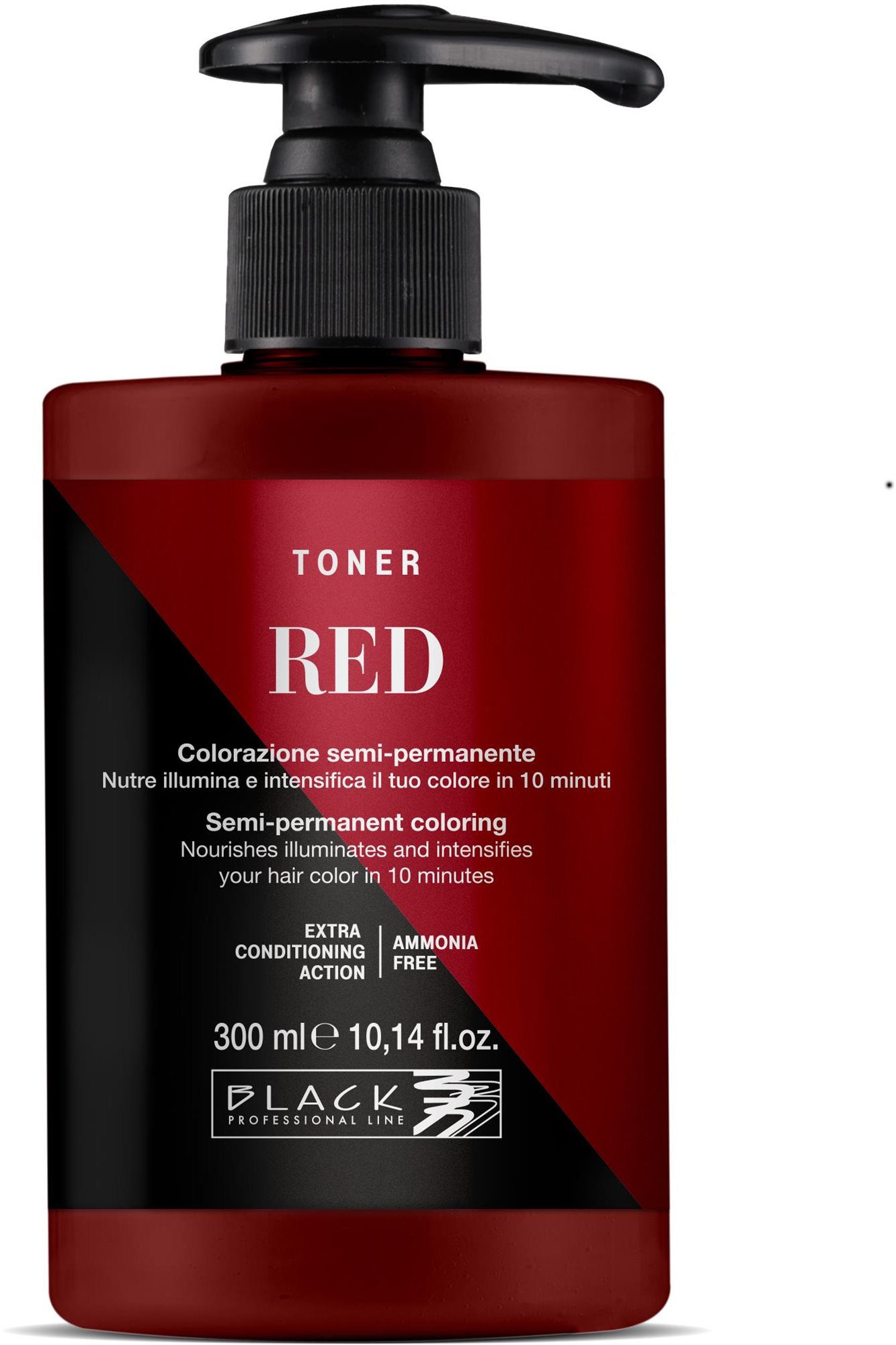 BLACK PROFESSIONAL Barevný toner na vlasy Red 300 ml