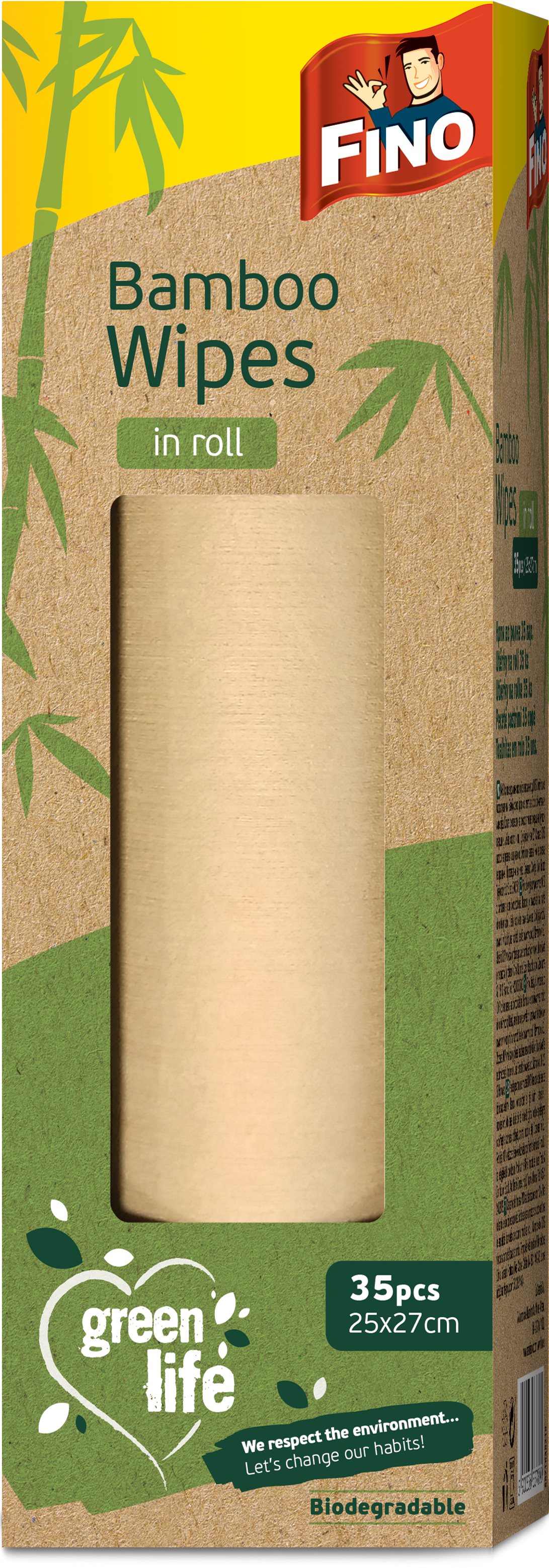 FINO Green Life konyhai papírtörlő tekercs, bambusz, 35 db