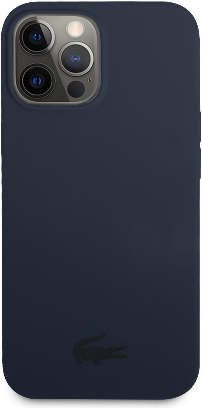 Lacoste Liquid Silicone Glossy Printing Logo Tok az Apple iPhone 13 Pro Max készülékhez - Navy