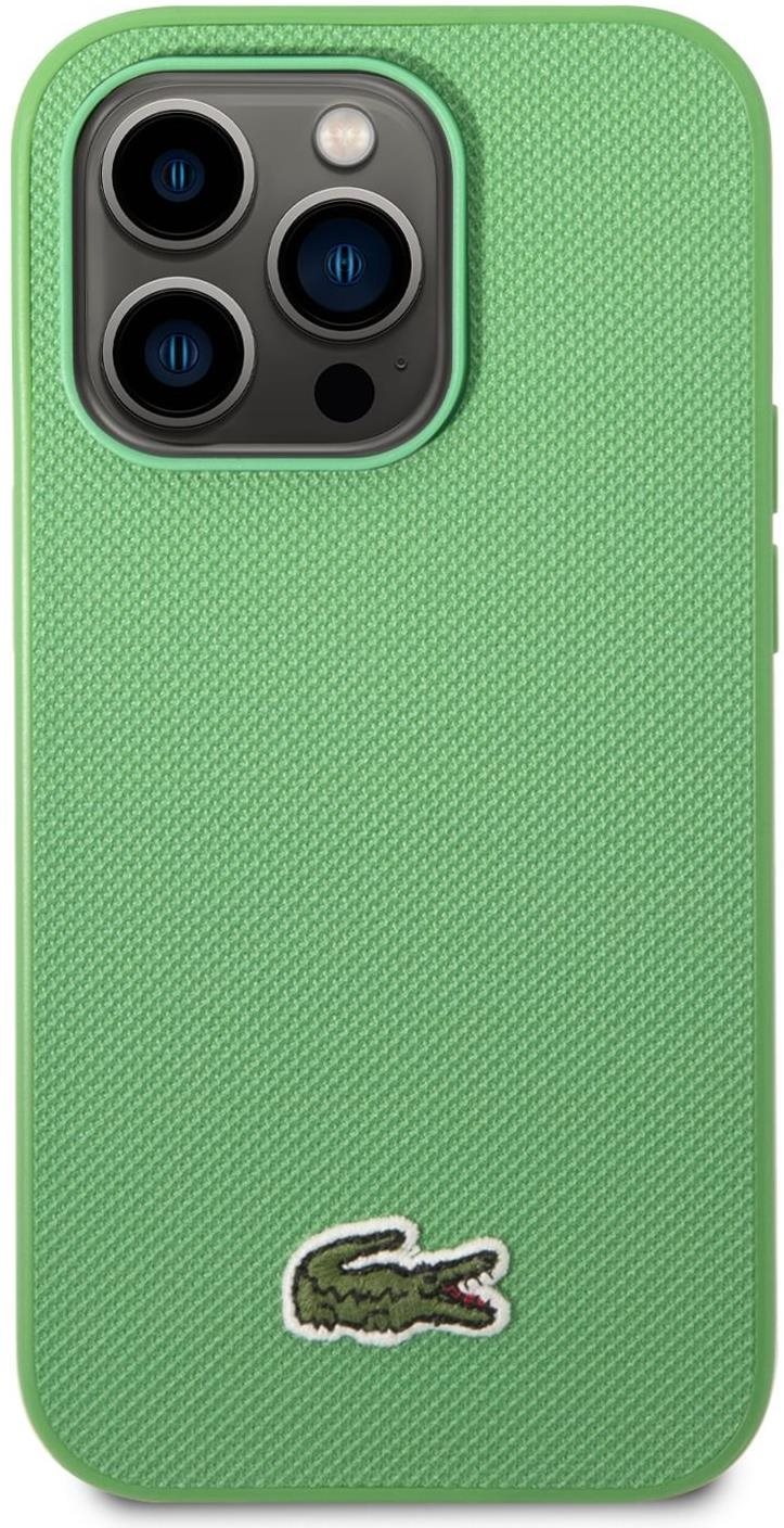 Telefon tok Lacoste Iconic Petit Pique Logo iPhone 14 Pro Max zöld hátlap tok