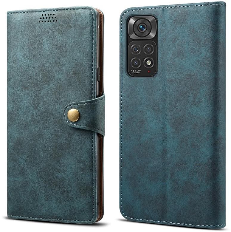 Lenuo Leather Flip tok a Xiaomi Redmi Note 11/11S készülékhez - kék
