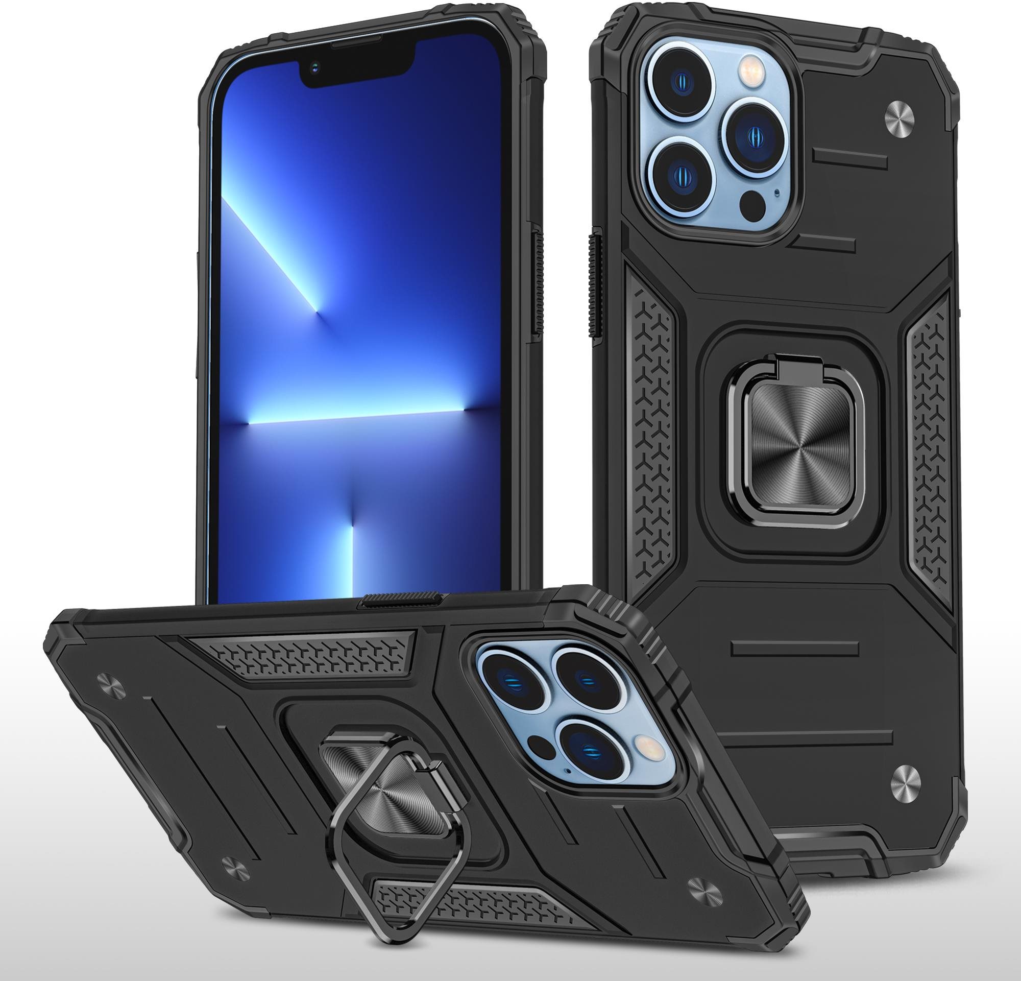 Lenuo Union Armor tok iPhone 14 Pro Max készülékhez, fekete