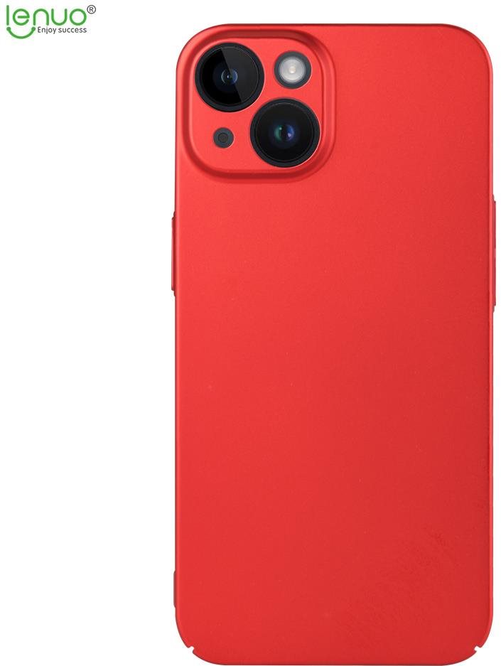 Lenuo Leshield tok iPhone 14 Plus készülékhez, piros
