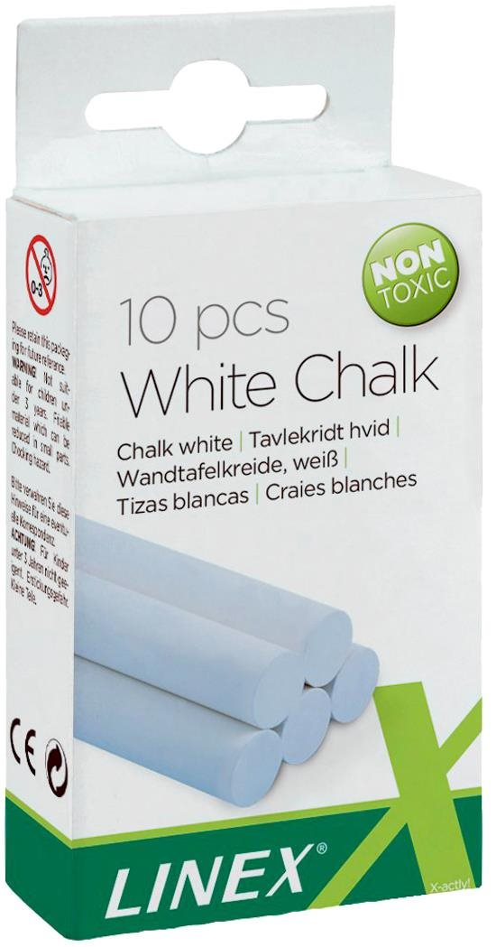 Kréta Linex fehér, kerek - 10 darabos csomag