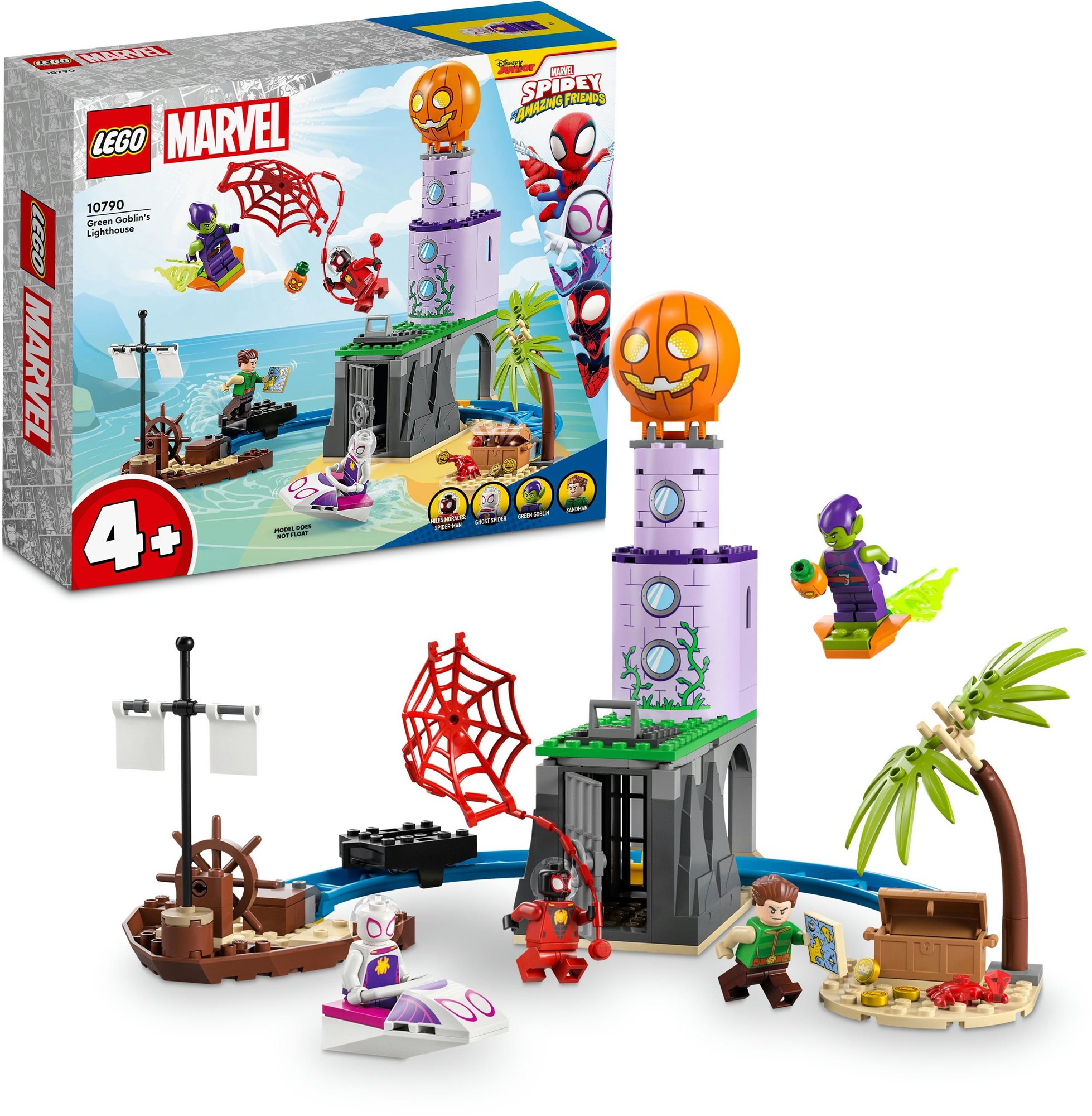LEGO® Marvel Pókcsapat a Zöld Manó világítótornyánál 10790