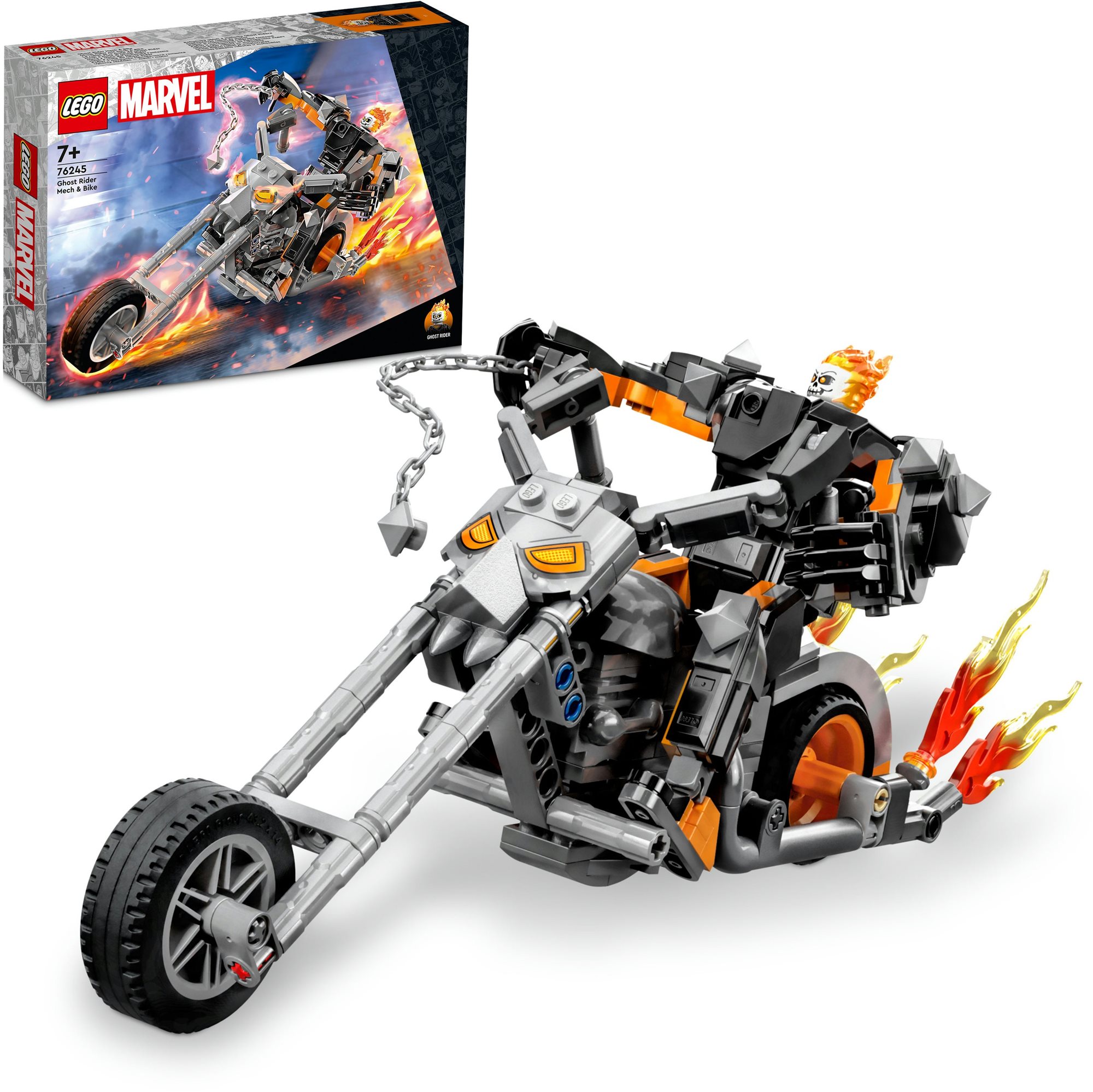 LEGO® Marvel Szellemlovas robot és motor 76245