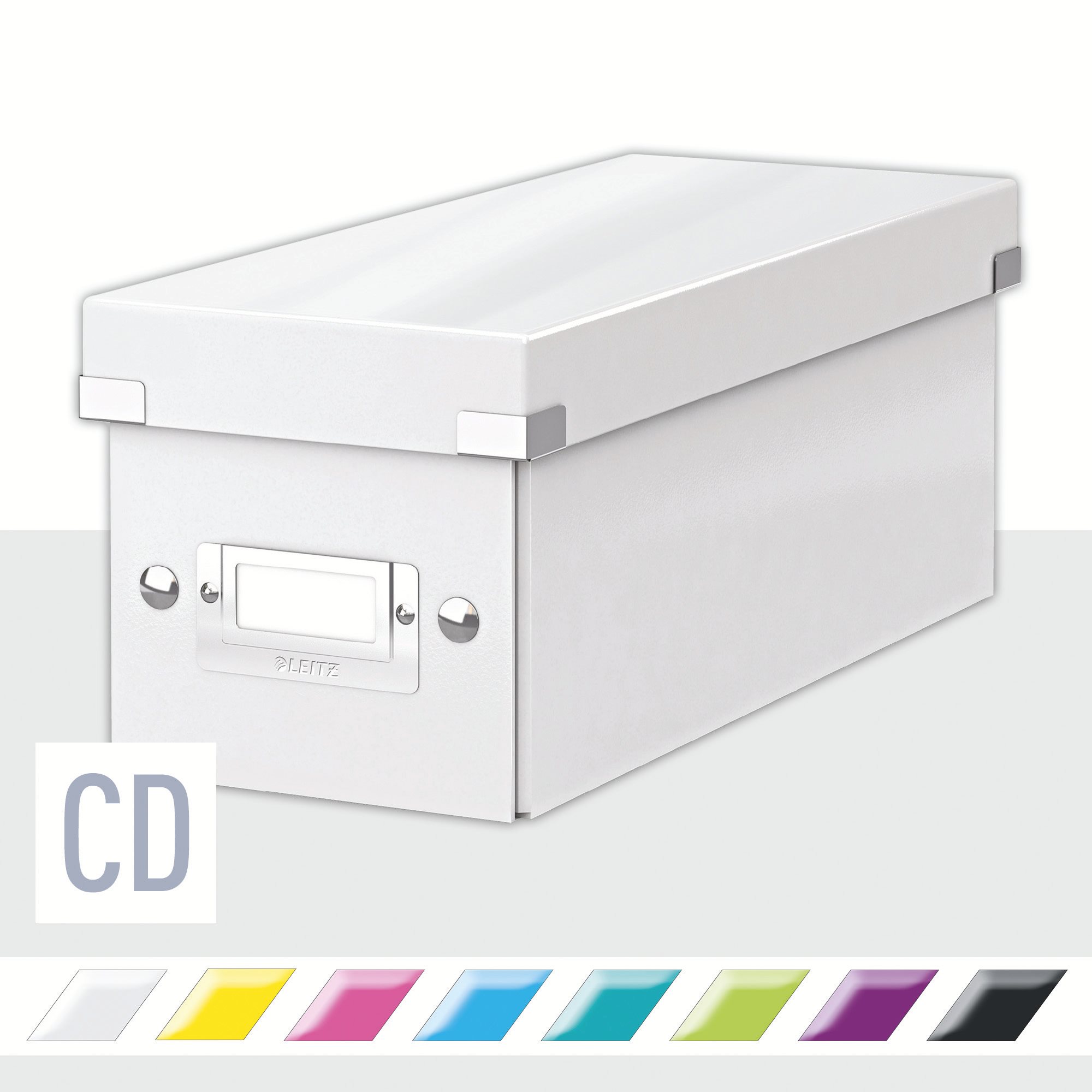 CD Disc fehér fedeles tárolódoboz, hossz 35 cm Click&Store - Leitz