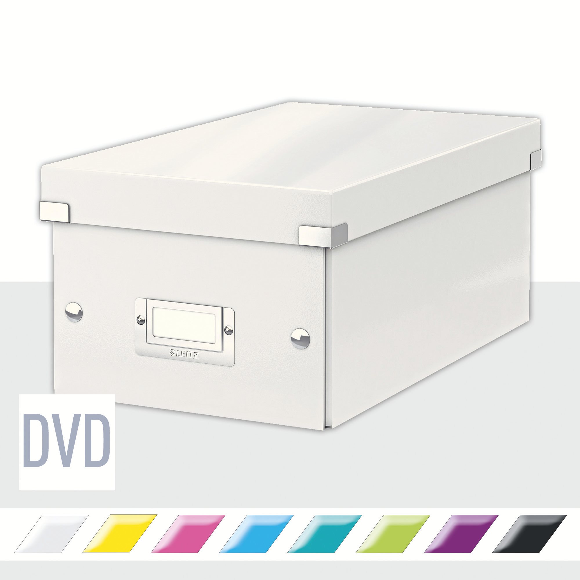 DVD Disc fehér fedeles tárolódoboz, hossz 35 cm Click&Store - Leitz