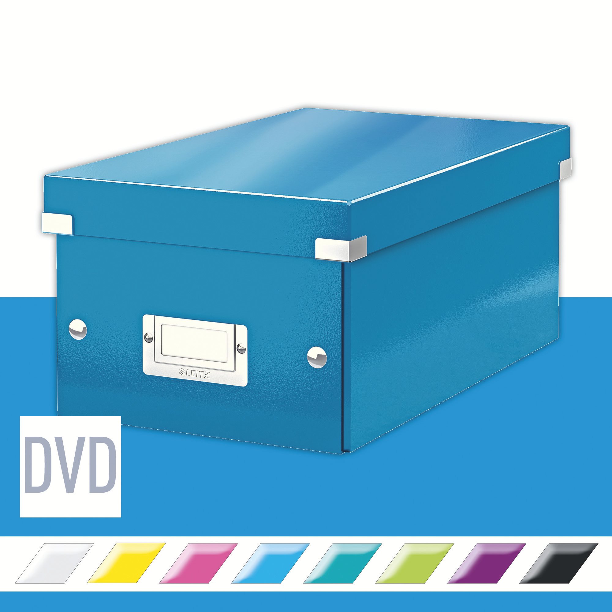 DVD Disc kék fedeles tárolódoboz, hossz 35 cm Click&Store - Leitz
