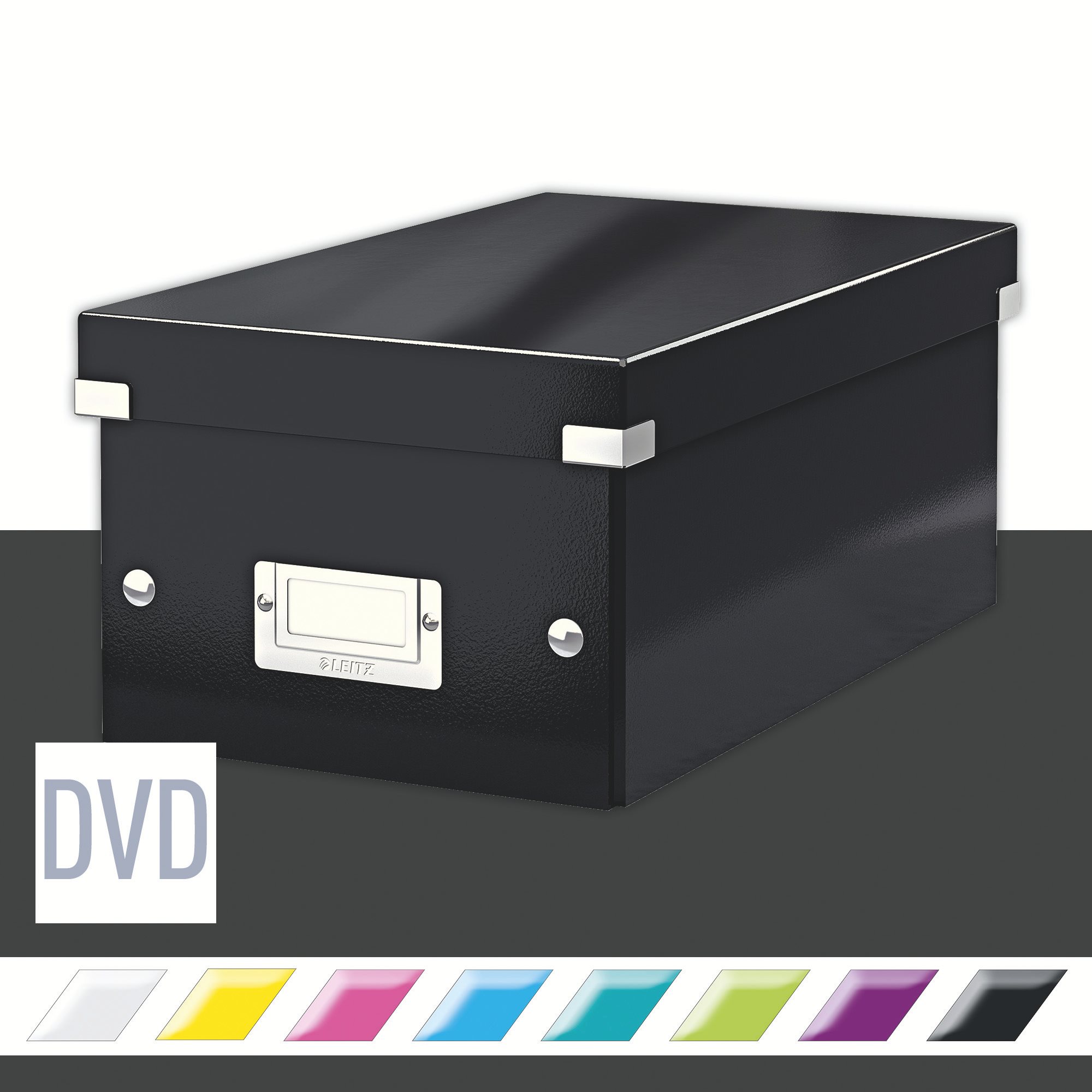 DVD Disc fekete fedeles tárolódoboz, hossz 35 cm Click&Store - Leitz