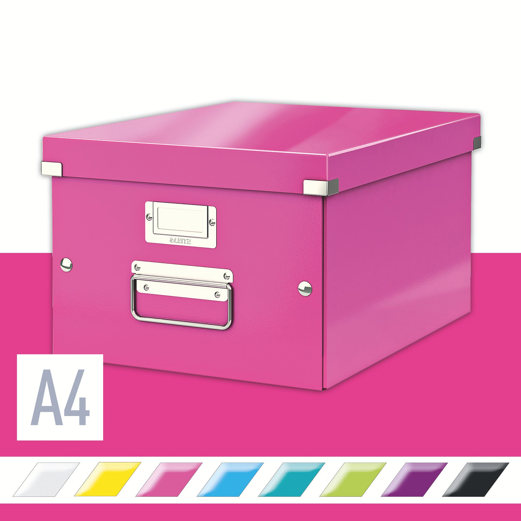 Leitz WOW Click & Store A4 28.1 x 20 x 37 cm, rózsaszín