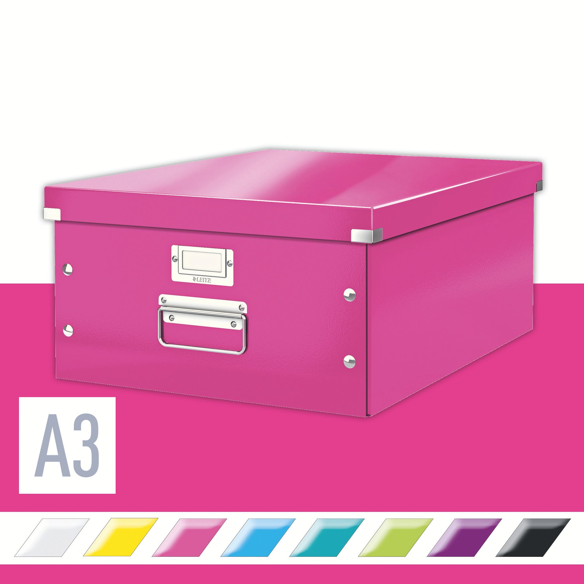 Leitz WOW Click & Store A3 36.9 x 20 x 48.2 cm, rózsaszín