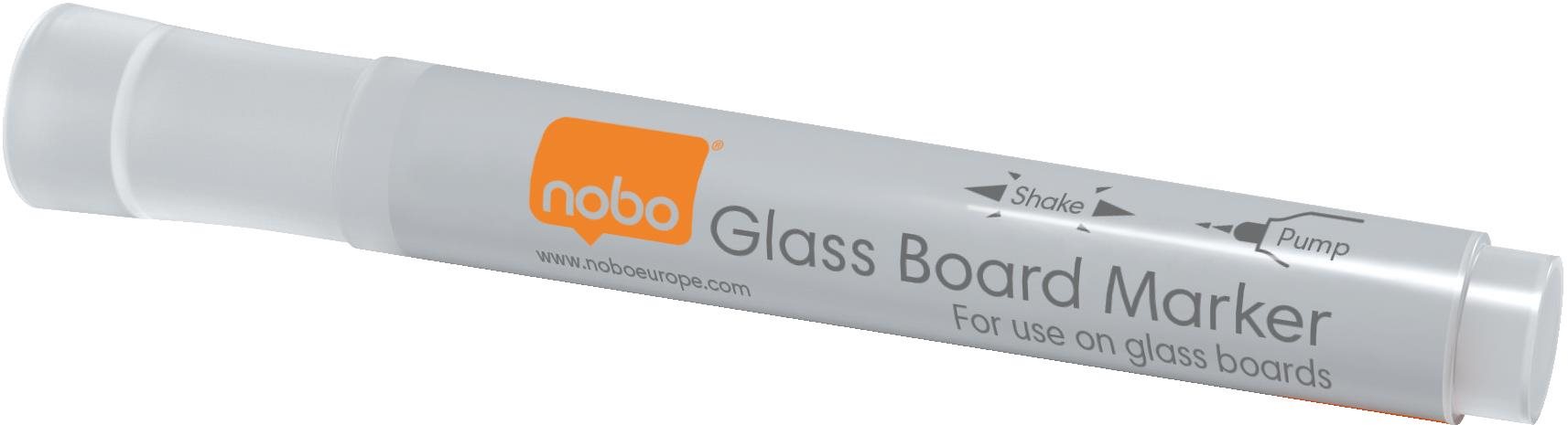 NOBO Glass Whiteboard Markers, fehér - 4 darabos csomag
