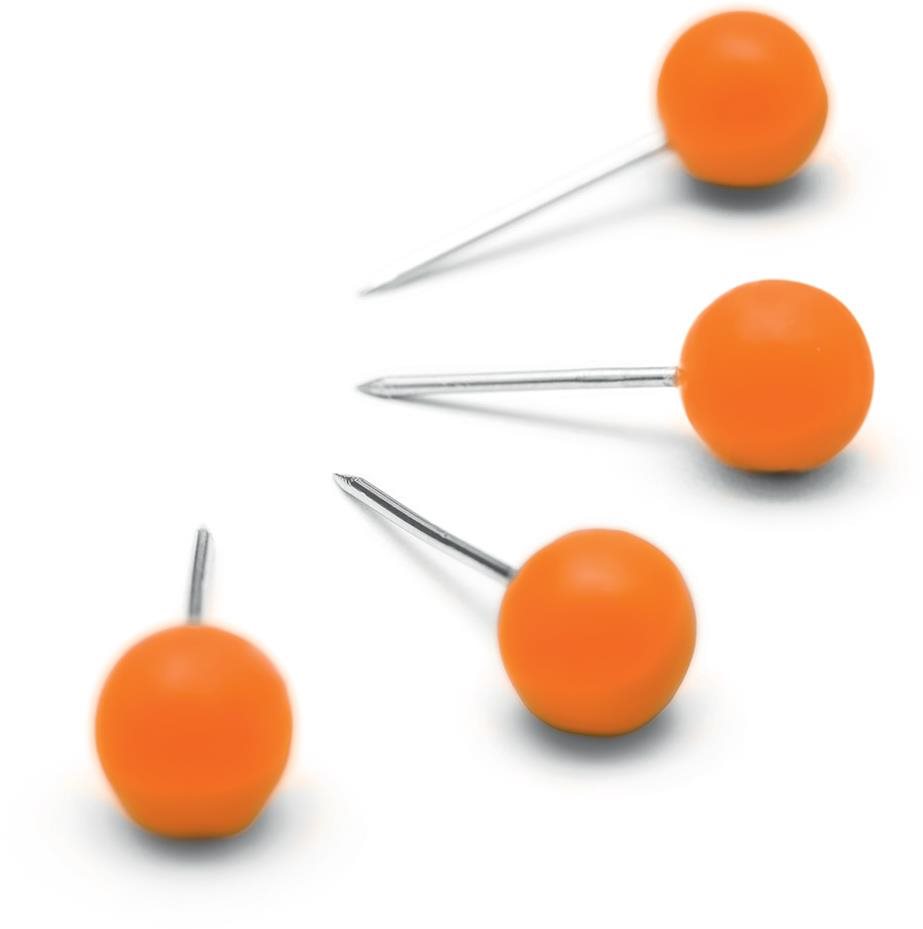 NOBO Notice Board Push Pins Orange, narancsszín - 100 db-os kiszerelés