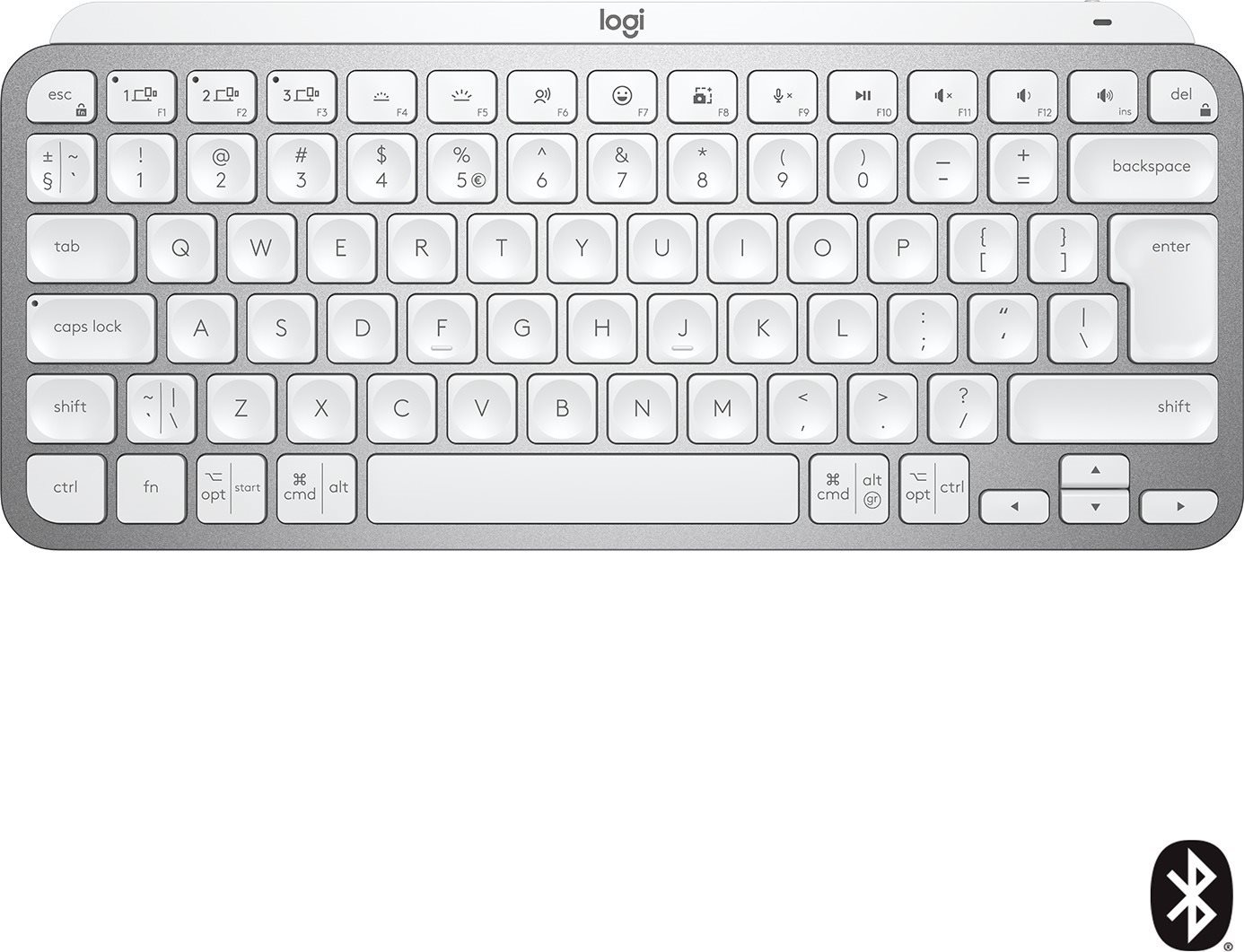 Billentyűzet Logitech MX Keys Mini Minimalist Wireless Illuminated Keyboard, Pale Grey - US INTL