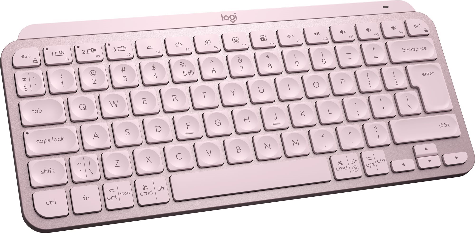 Logitech MX Keys Mini Minimalist Wireless Illuminated Keyboard, Rose - US INTL