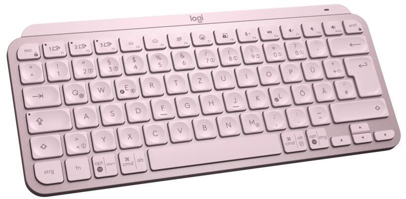 Logitech MX Keys Mini Minimalist Wireless Illuminated Keyboard, Rose - DE