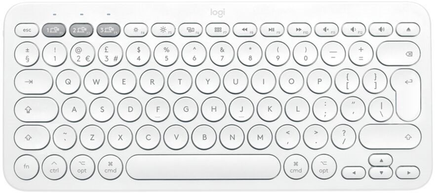 Logitech Bluetooth Multi-Device Keyboard K380 Mac-hez, fehér - UK