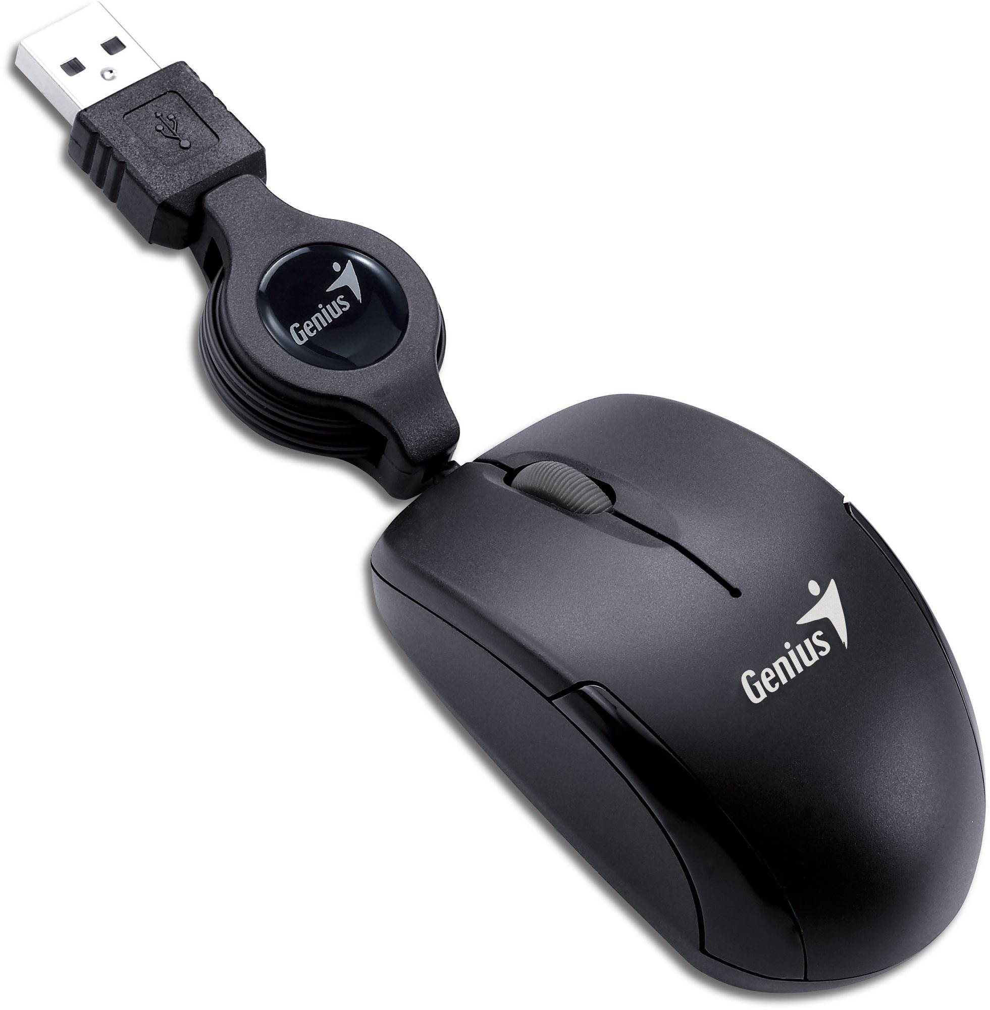 GENIUS egér MicroTraveler V2 / vezetékes / 1200 dpi / USB / fekete