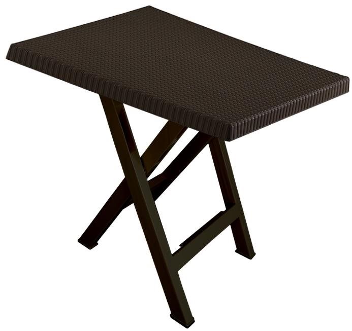 MEGA PLAST Összecsukható kerti asztal LEO, wenge 70 cm