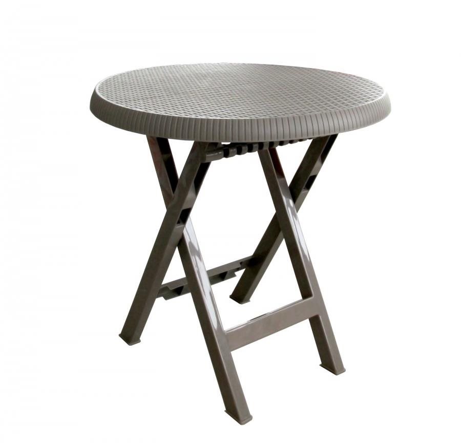 MEGA PLAST Kerti asztal TEO, cappucino 70 cm