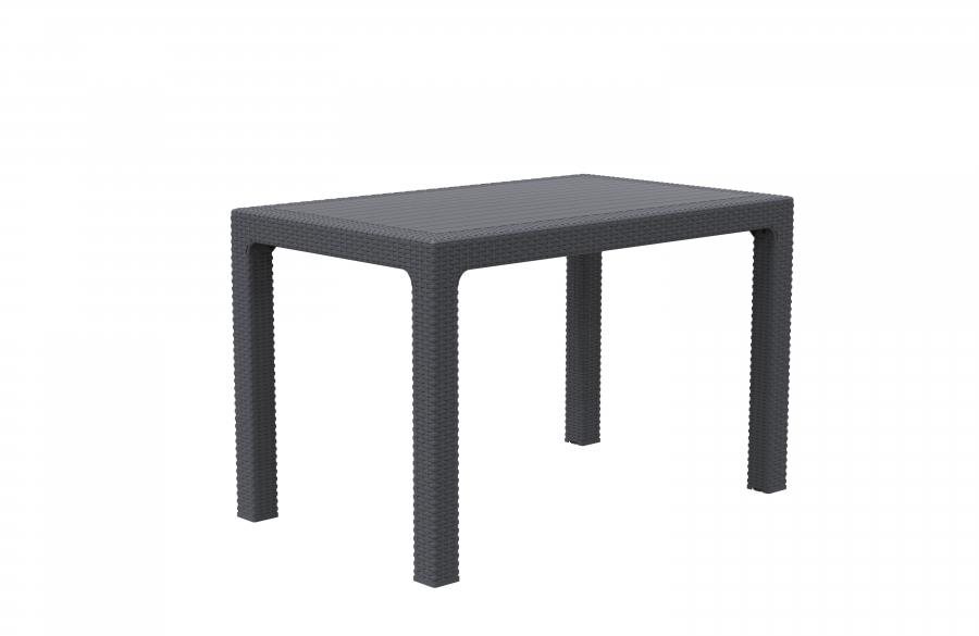 MEGA PLAST Kerti asztal RATAN LUX, antracit 120cm