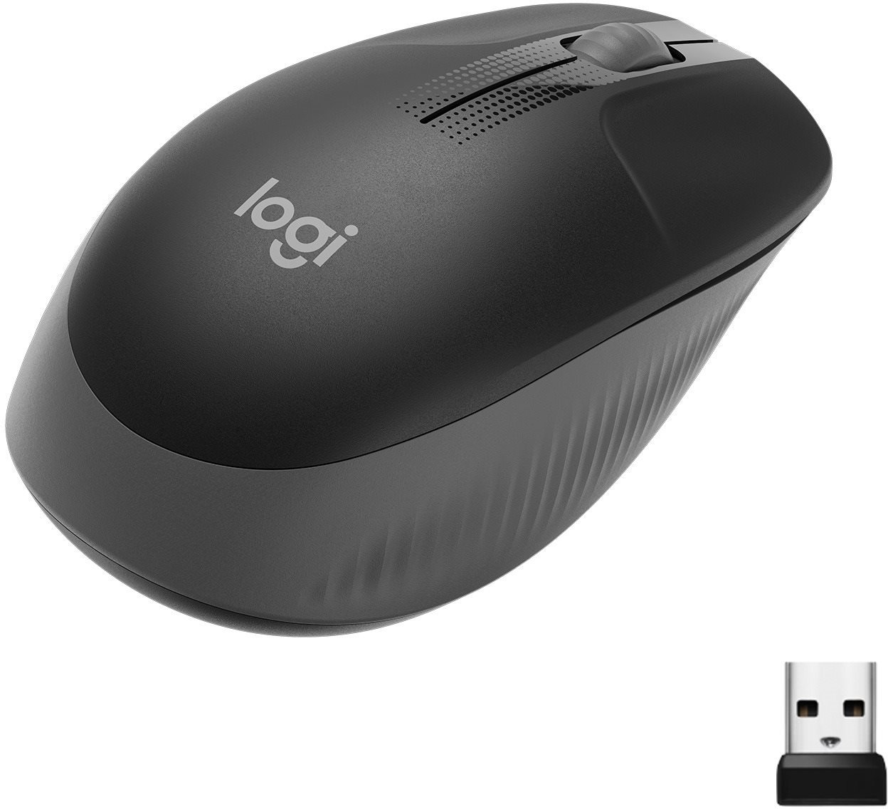 Logitech Wireless Mouse M190 teljes méretű, fekete