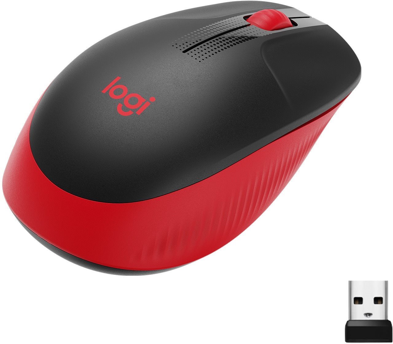 Logitech Wireless Mouse M190 teljes méretű, piros