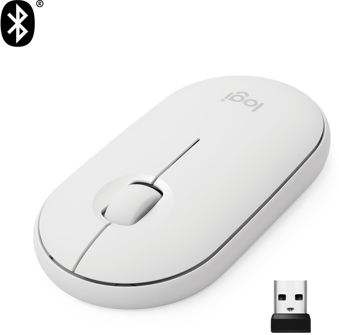 Logitech Pebble M350 Wireless Mouse, fehér