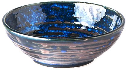 Copper Swirl kék kerámia tálka, ø 13 cm - MIJ