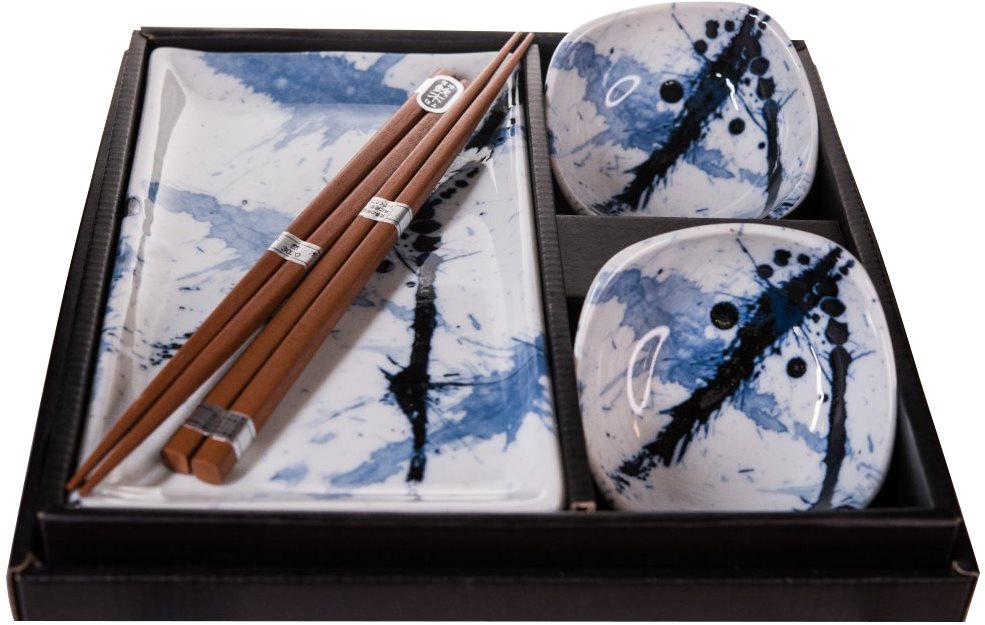 Étkészlet Made In Japan Sushi szett Kék és fehér 6 db